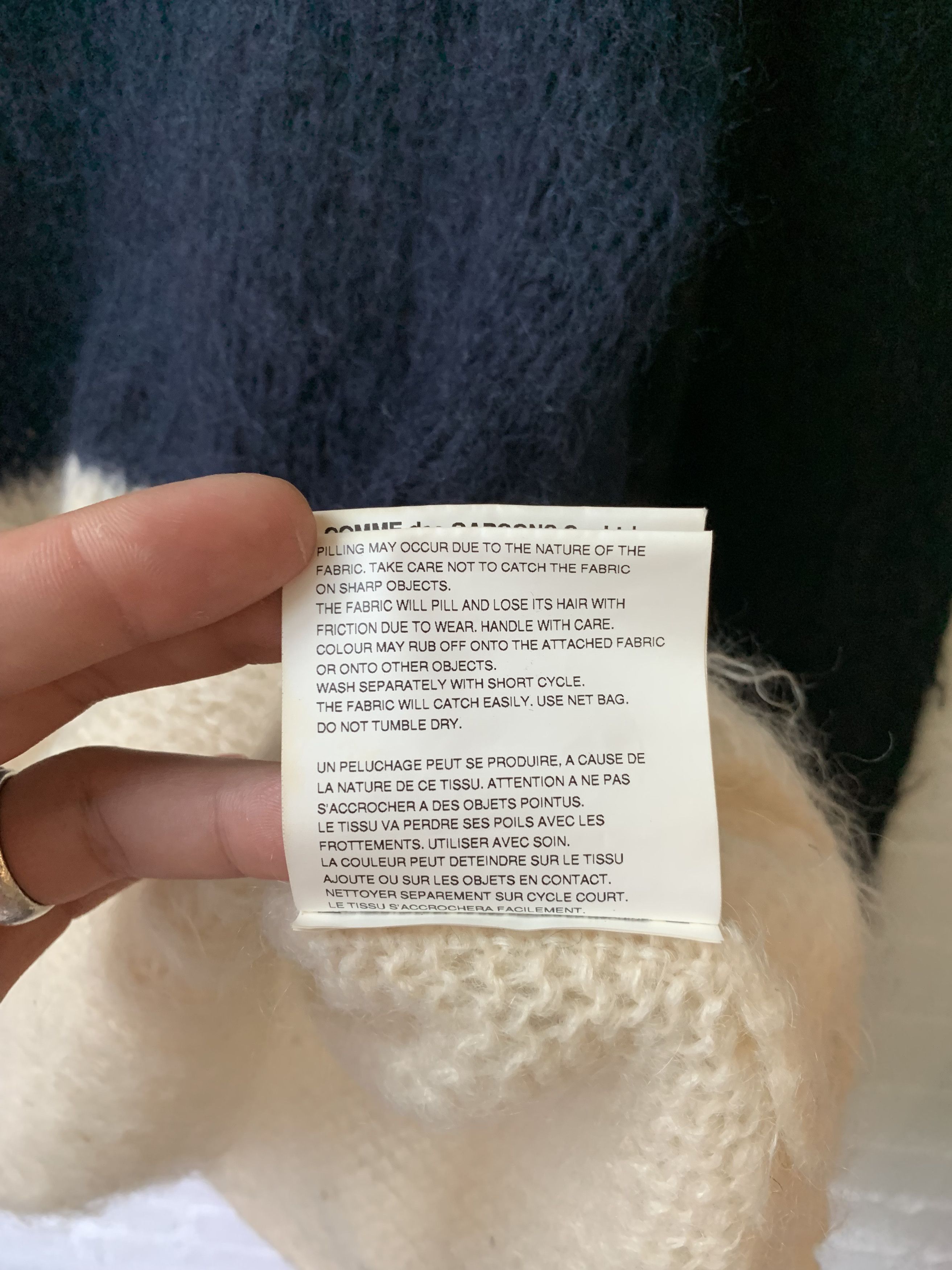 Comme des Garcons × Ganryu Ganryu Comme Des Garcons Tri Color Hand Knit Sweater Size US M / EU 48-50 / 2 - 6 Thumbnail