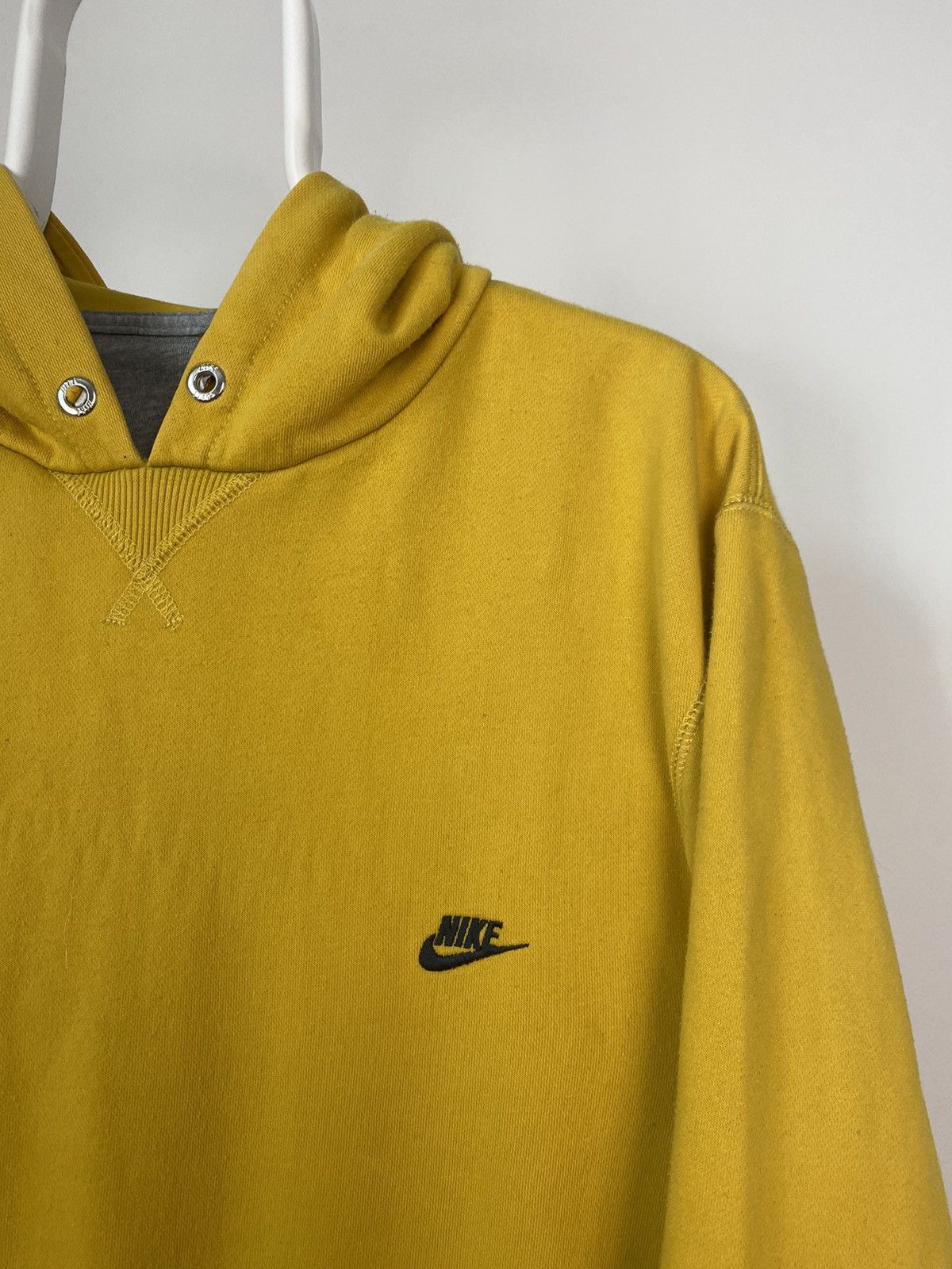 Nike × Vintage Nike vintage yellow hoodie small swoosh sweatshirt Size US L / EU 52-54 / 3 - 2 Thumbnail