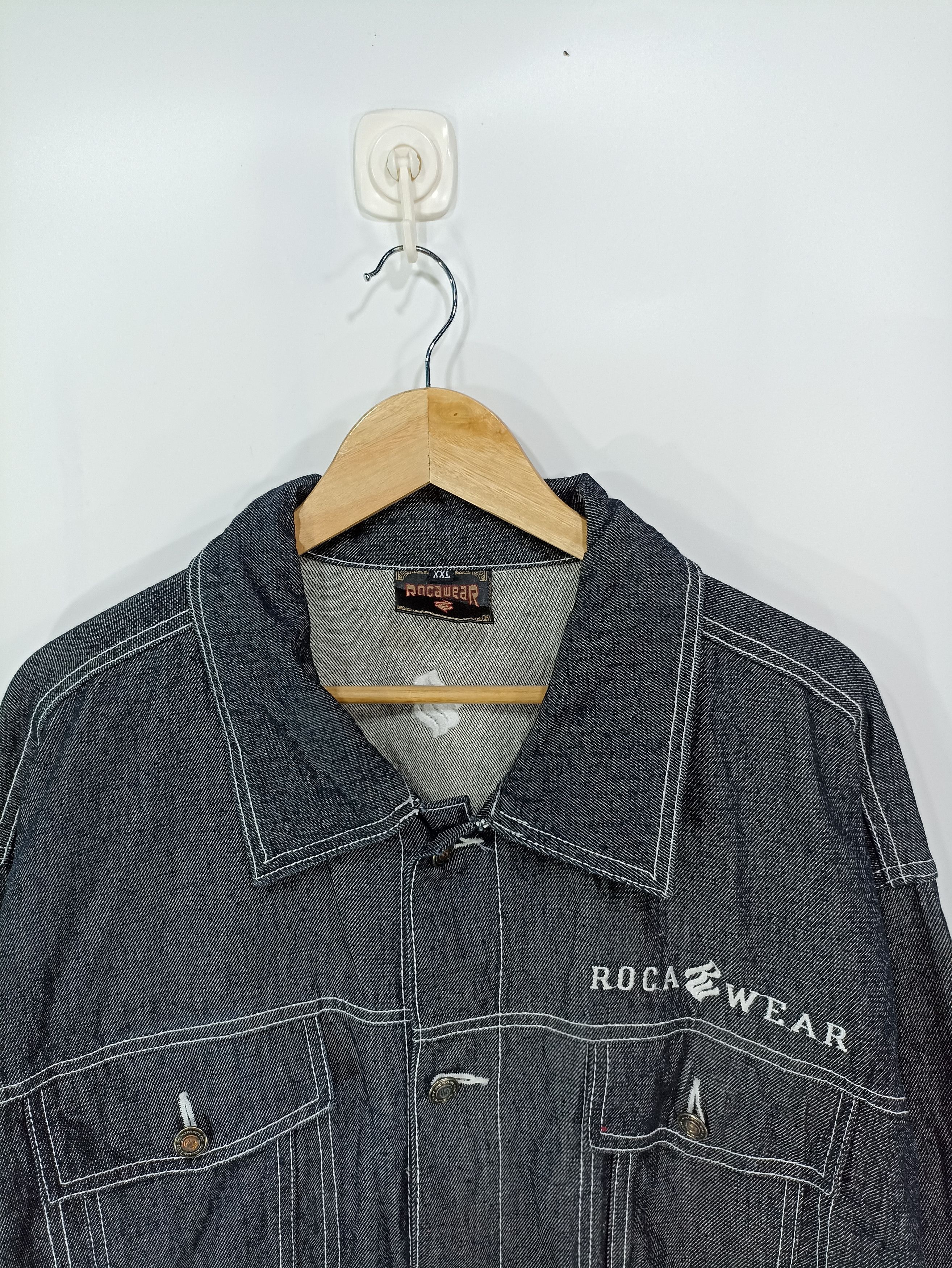 Rocawear Vintage Roca Wear Denim Jacket oversize Size US XXL / EU 58 / 5 - 3 Thumbnail