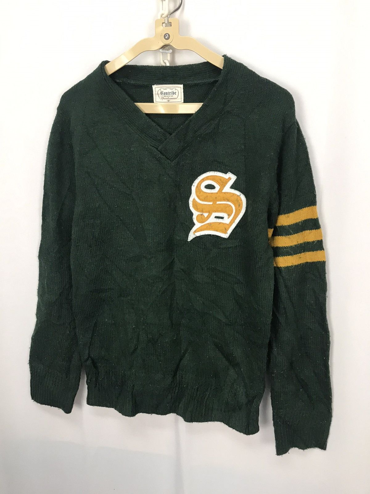 Japanese Brand Contribe vneck sweatshirt Size US S / EU 44-46 / 1 - 5 Thumbnail