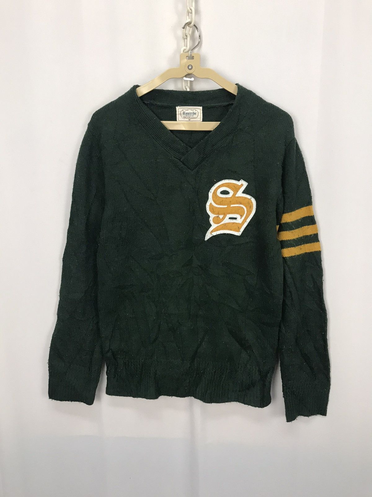 Japanese Brand Contribe vneck sweatshirt Size US S / EU 44-46 / 1 - 6 Thumbnail