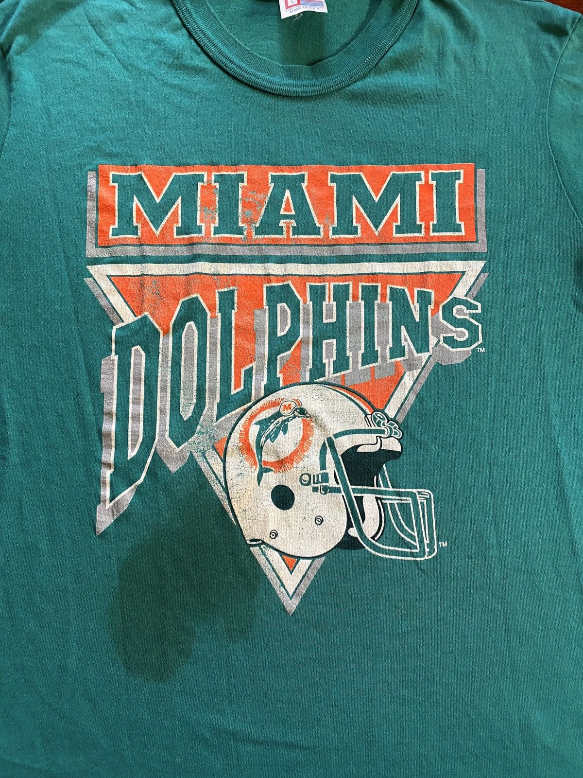 NFL Vintage 80’s Miami Dolphins Garan Single Stitch Tee Size US S / EU 44-46 / 1 - 2 Thumbnail