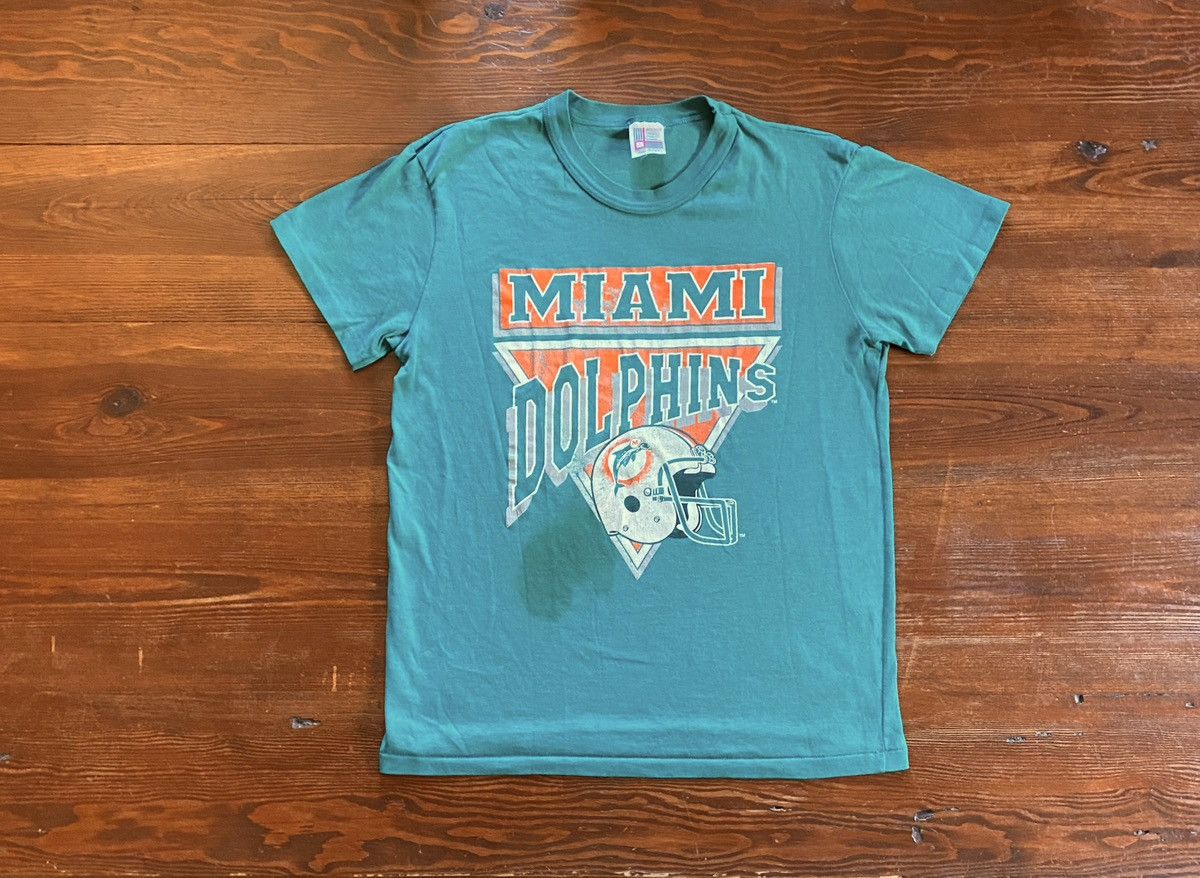NFL Vintage 80’s Miami Dolphins Garan Single Stitch Tee Size US S / EU 44-46 / 1 - 1 Thumbnail