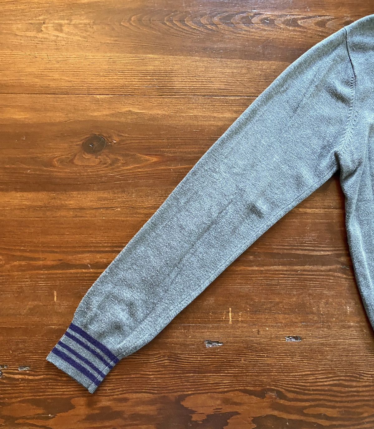 Fred Perry Vintage 90’s Fred Perry V-Neck Cable Knit Collar Sweater Size US M / EU 48-50 / 2 - 15 Thumbnail