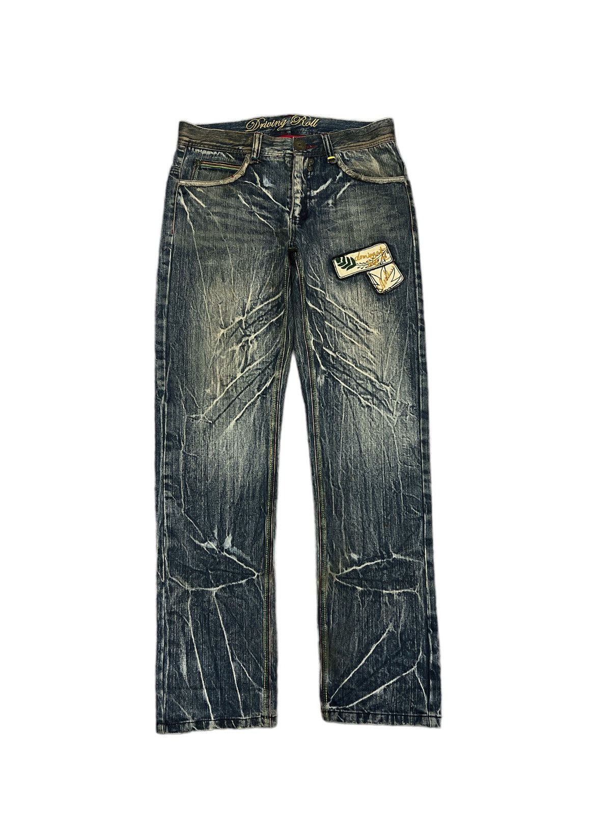 Japanese Brand THRASHED JAPANESE BRAND DISTRESSED DENIM PANT Size US 34 / EU 50 - 1 Thumbnail