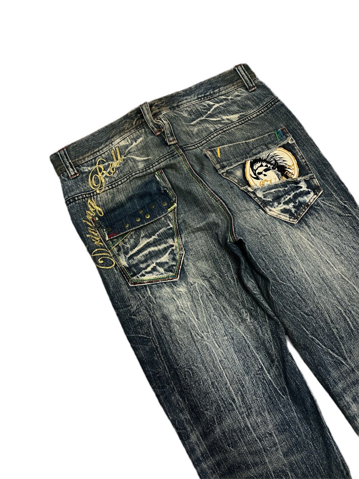 Japanese Brand THRASHED JAPANESE BRAND DISTRESSED DENIM PANT Size US 34 / EU 50 - 8 Thumbnail