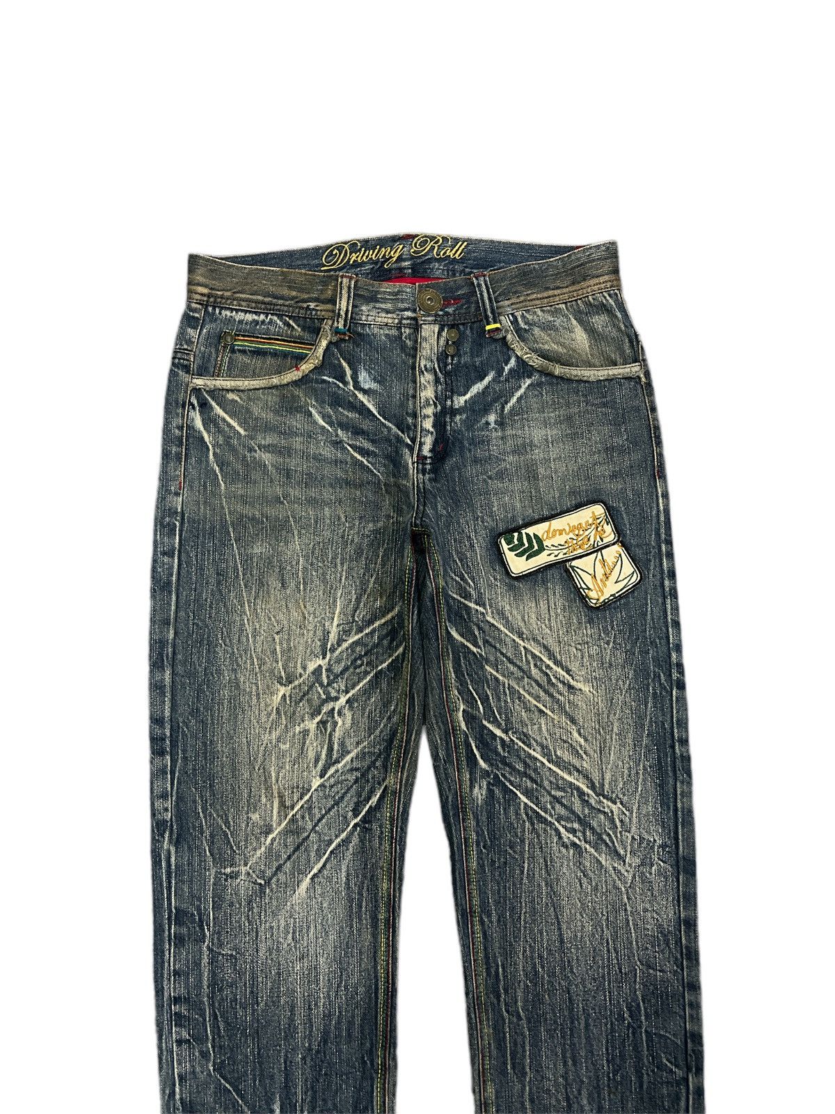 Japanese Brand THRASHED JAPANESE BRAND DISTRESSED DENIM PANT Size US 34 / EU 50 - 2 Thumbnail