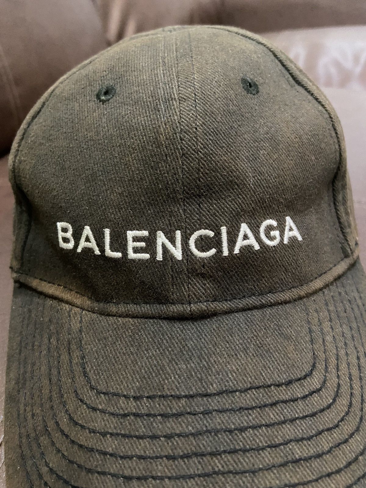 Balenciaga Balenciaga Logo Worn Cap Size ONE SIZE - 5 Thumbnail