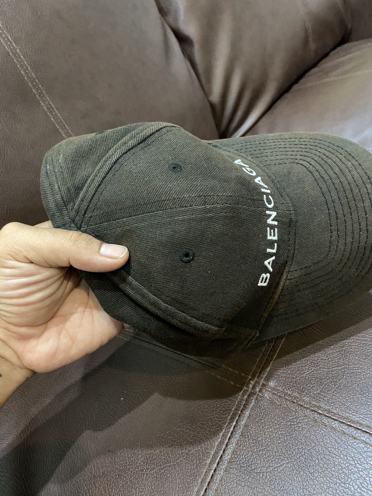 Balenciaga Balenciaga Logo Worn Cap Size ONE SIZE - 22 Thumbnail