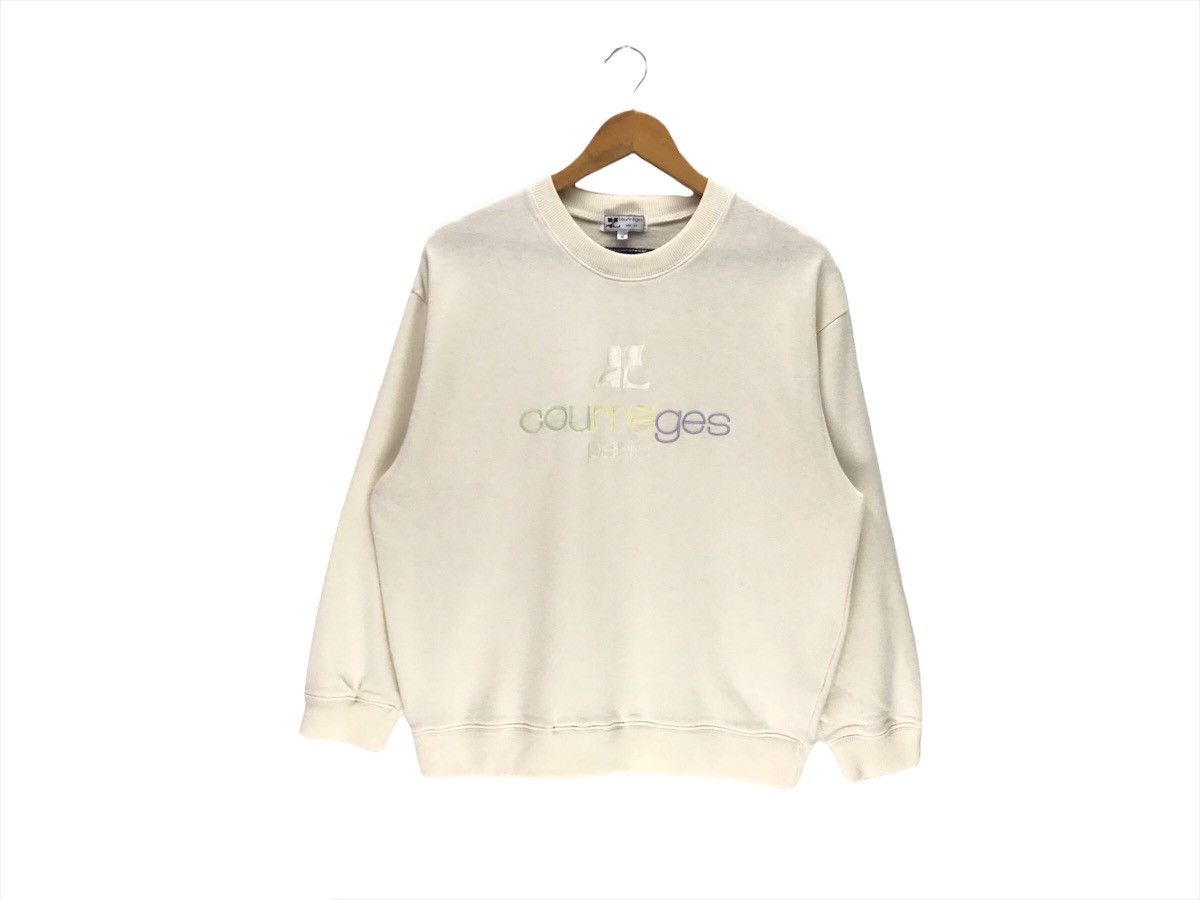 Courreges Vintage Courreges Paris Embroidery Logo Sweatshirt Size M / US 6-8 / IT 42-44 - 1 Thumbnail