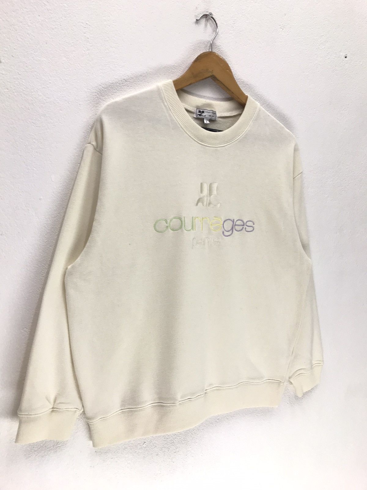 Courreges Vintage Courreges Paris Embroidery Logo Sweatshirt Size M / US 6-8 / IT 42-44 - 5 Thumbnail