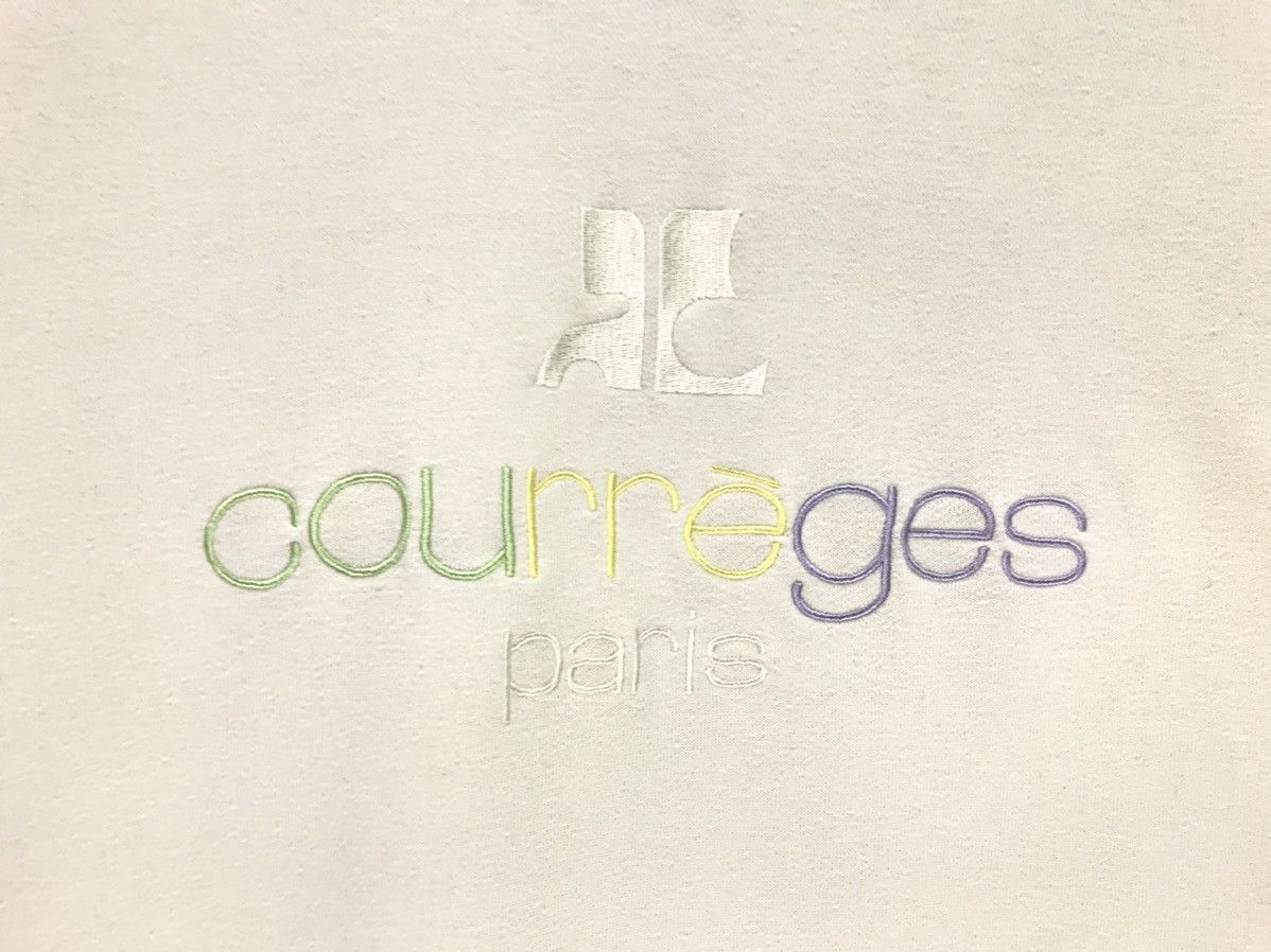 Courreges Vintage Courreges Paris Embroidery Logo Sweatshirt Size M / US 6-8 / IT 42-44 - 3 Thumbnail