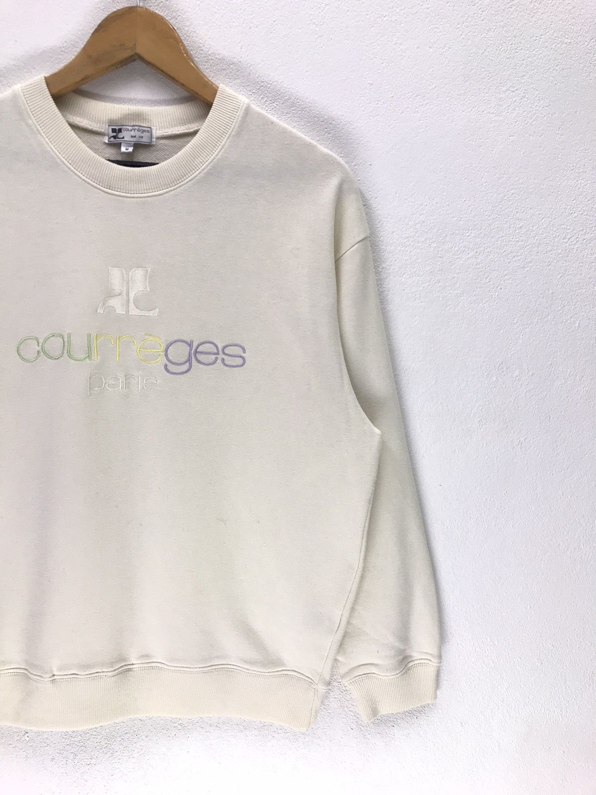 Courreges Vintage Courreges Paris Embroidery Logo Sweatshirt Size M / US 6-8 / IT 42-44 - 4 Thumbnail