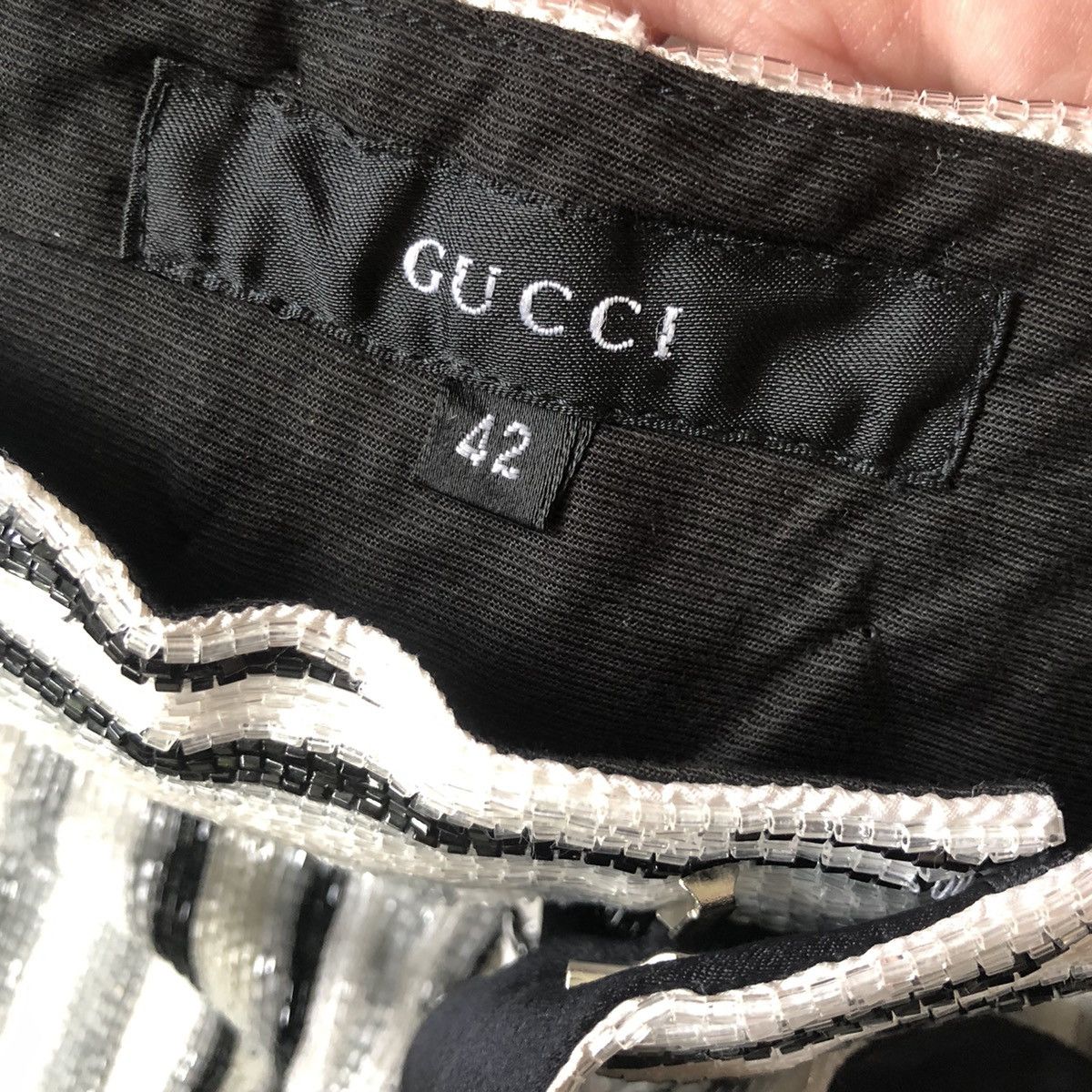 Gucci × Tom Ford Gucci by Tom Ford Spring 2000 Beaded Flared Pants RARE Size US 30 / EU 46 - 5 Thumbnail