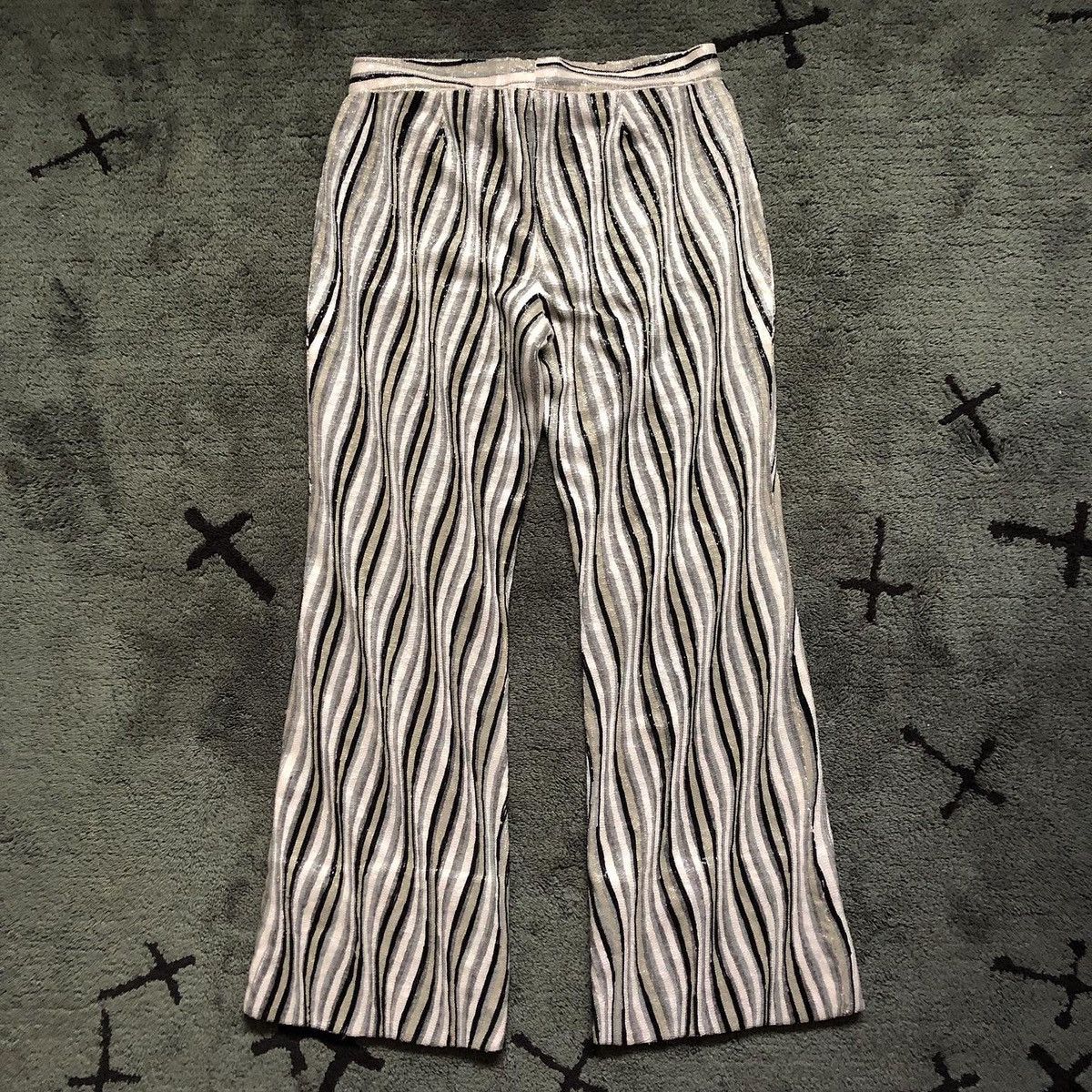 Gucci × Tom Ford Gucci by Tom Ford Spring 2000 Beaded Flared Pants RARE Size US 30 / EU 46 - 2 Thumbnail