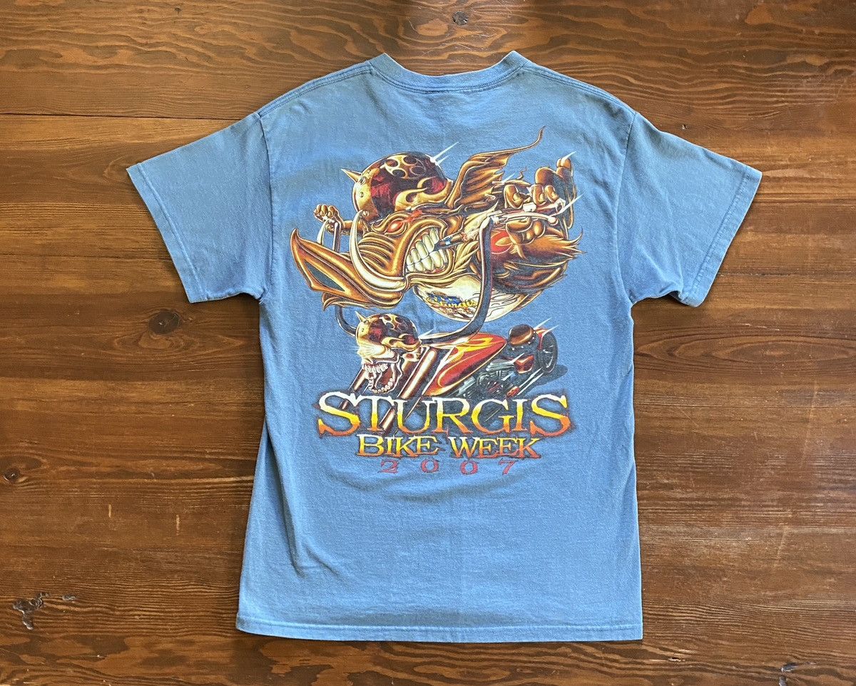 Delta 2007 Sturgis Bike Week Hog Chopper Tribal Double Sided Tee Size US M / EU 48-50 / 2 - 1 Thumbnail