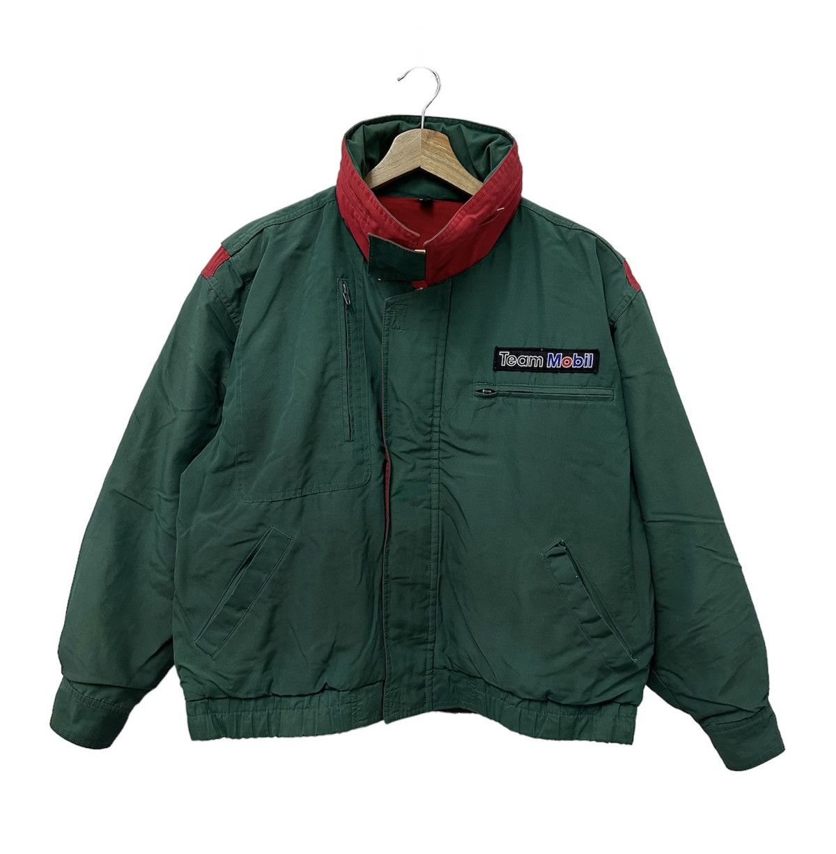 Vintage Team Mobil Multizipper Bomber Jacket