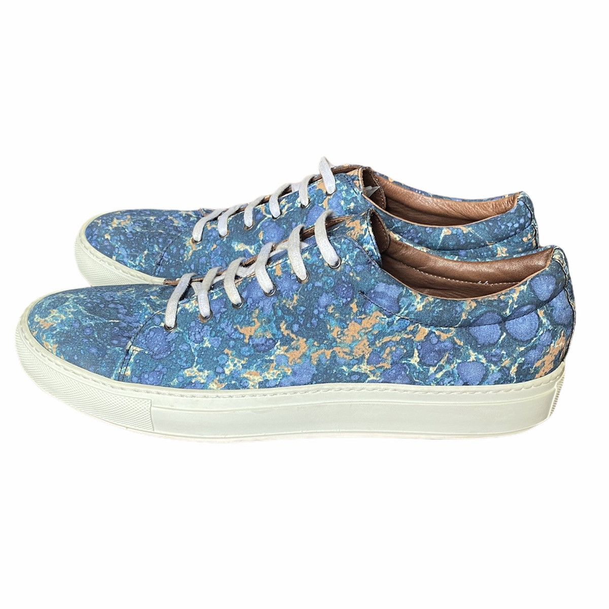 Acne Studios Rare Fall13 Acne Studios Blue Marble Adrian Sneakers Size US 11 / EU 44 - 2 Thumbnail
