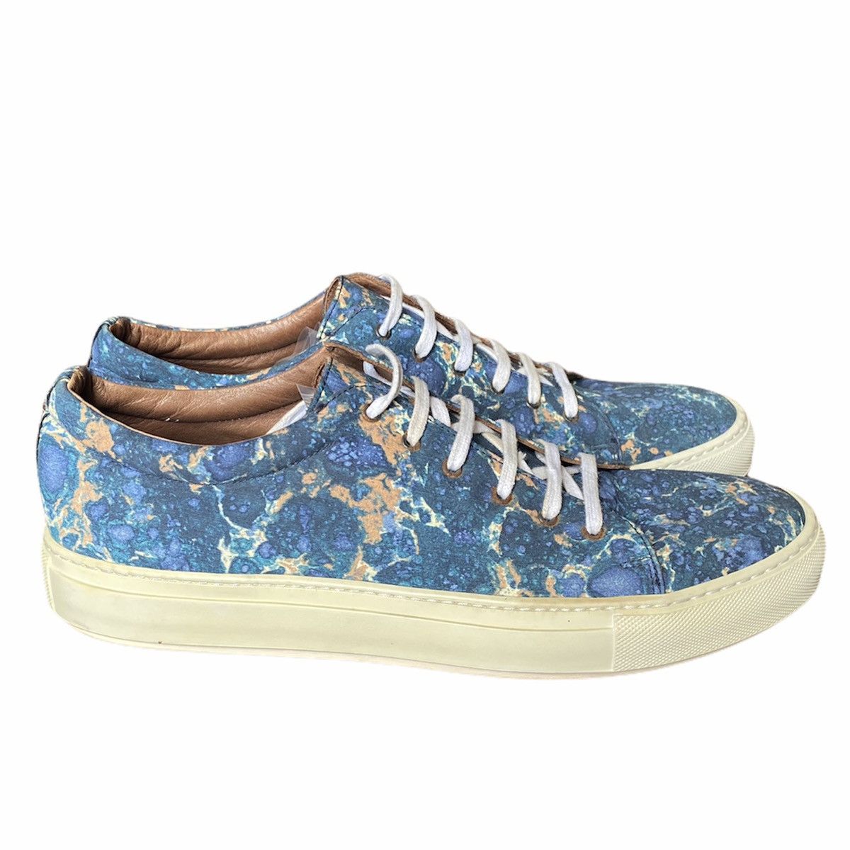 Acne Studios Rare Fall13 Acne Studios Blue Marble Adrian Sneakers Size US 11 / EU 44 - 3 Thumbnail