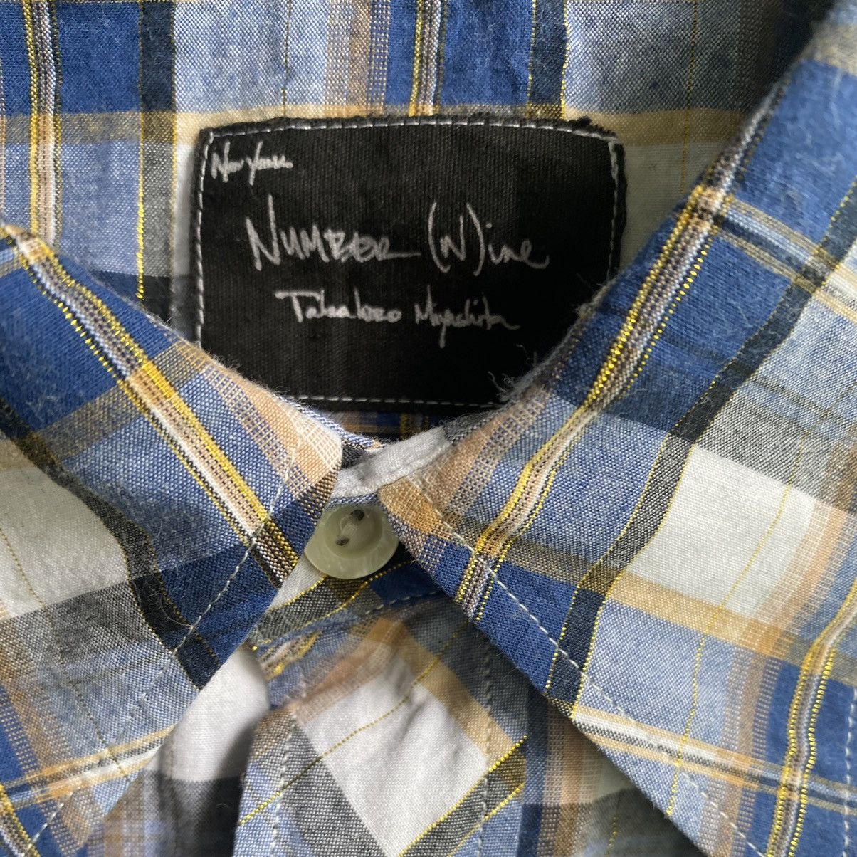 Number (N)ine The High Street Plaid Gold Thread Western Shirt Size US S / EU 44-46 / 1 - 8 Thumbnail