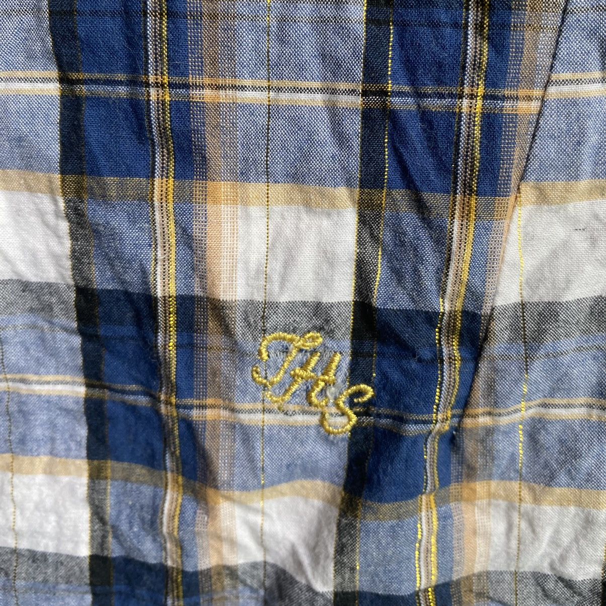 Number (N)ine The High Street Plaid Gold Thread Western Shirt Size US S / EU 44-46 / 1 - 6 Thumbnail