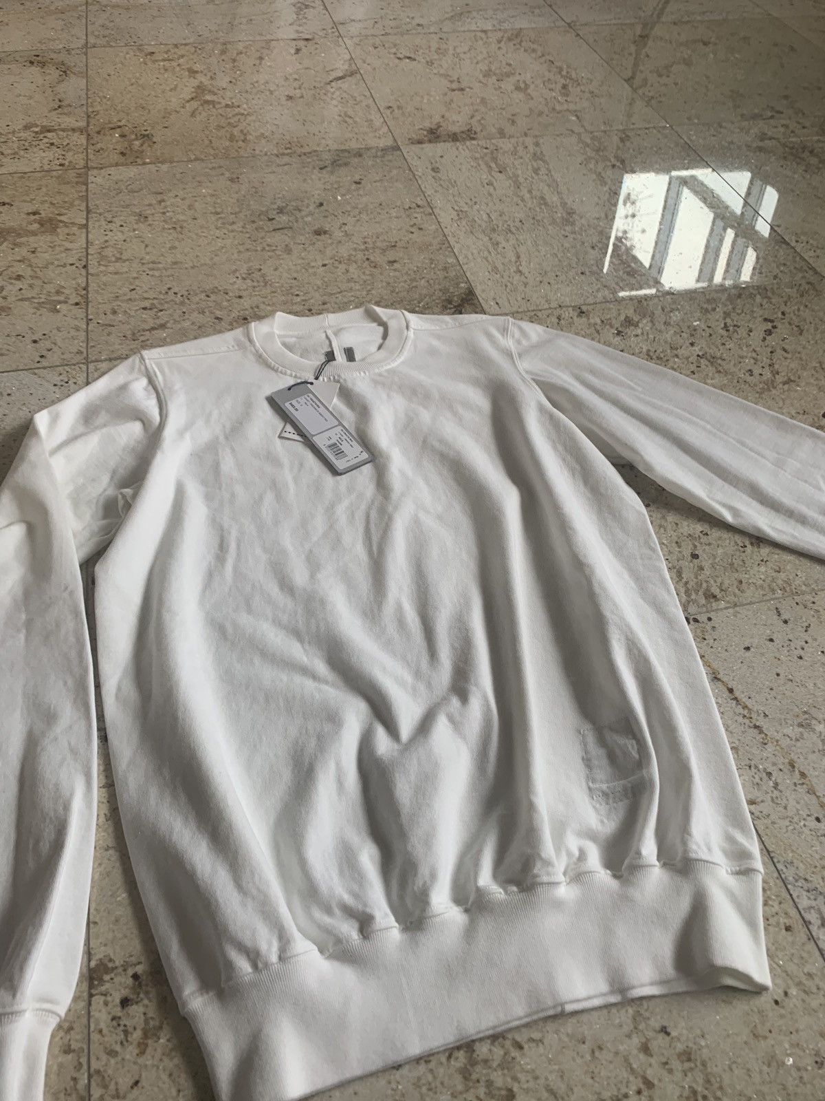 Rick Owens Drkshdw SS19 -RIG Crewneck Sweater in Milk Size US S / EU 44-46 / 1 - 9 Thumbnail