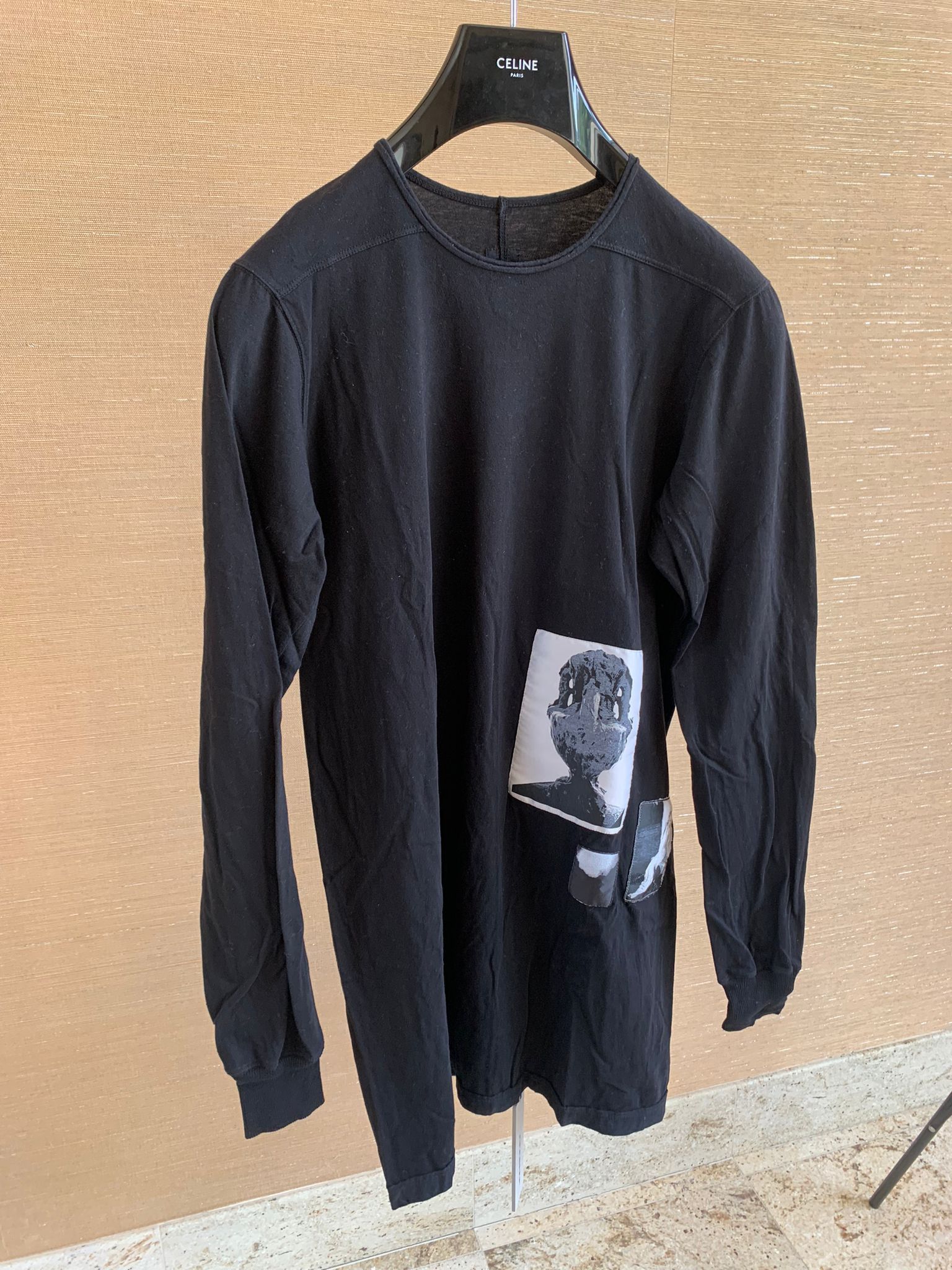 Rick Owens Drkshdw LS Level Tee in Black Size US M / EU 48-50 / 2 - 2 Thumbnail
