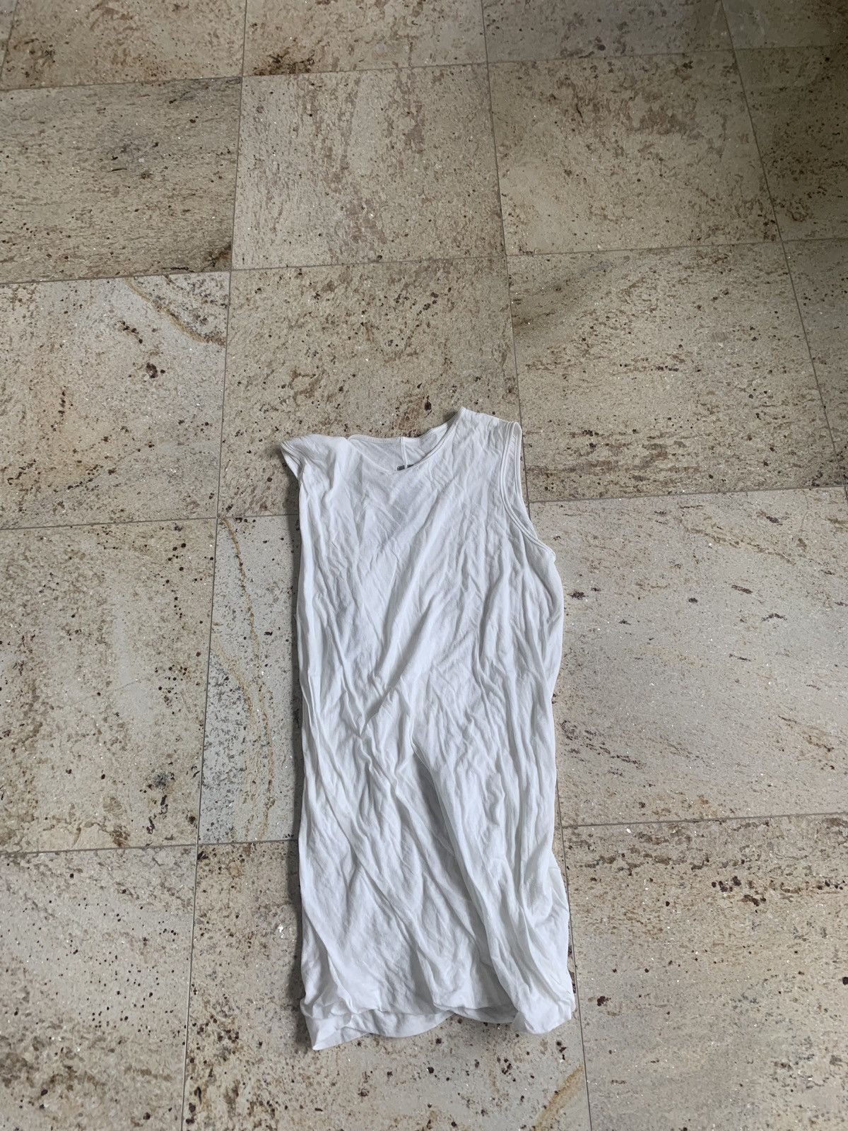 image of Rick Owens Drkshdw Double Sleeveless Tank In Milk, Men's (Size XS)