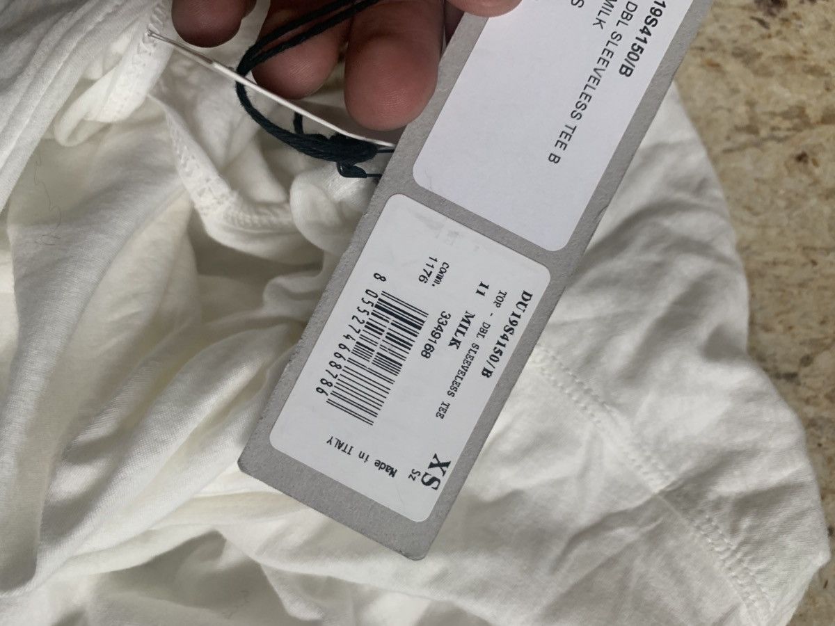 Rick Owens Drkshdw Double Sleeveless Tank in Milk Size US XS / EU 42 / 0 - 3 Thumbnail