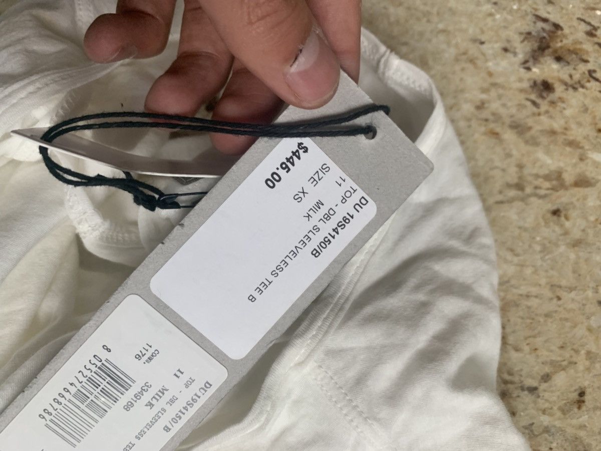 Rick Owens Drkshdw Double Sleeveless Tank in Milk Size US XS / EU 42 / 0 - 7 Thumbnail