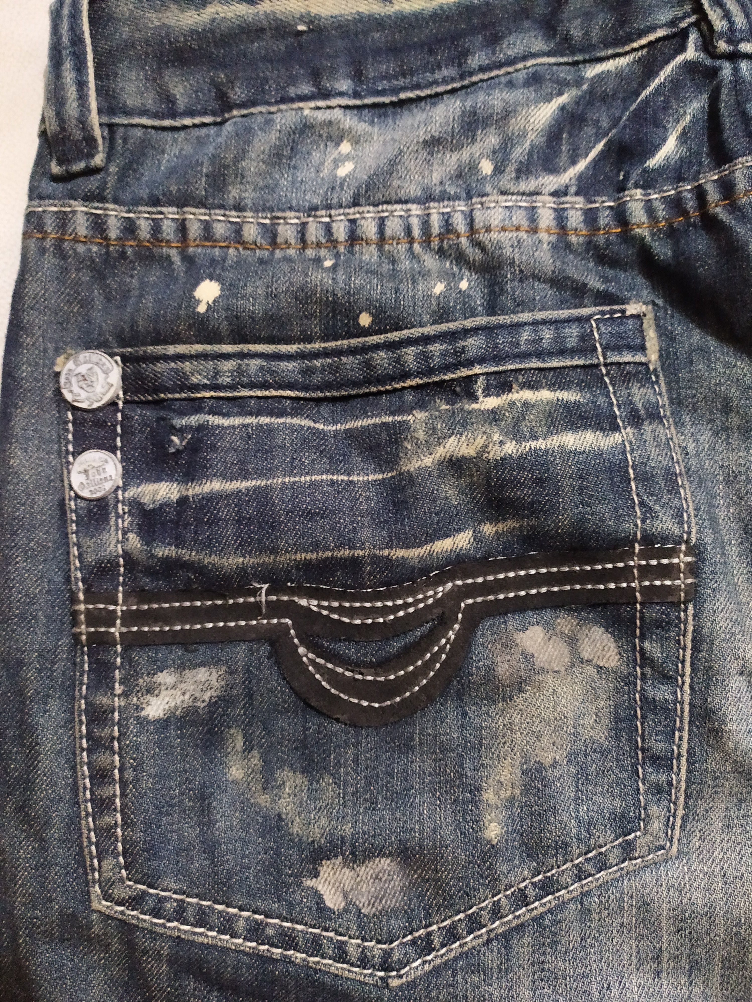 John Galliano 🔥John Galliano 2008 Denim painter distressed Jeans Pants Size US 30 / EU 46 - 16 Thumbnail