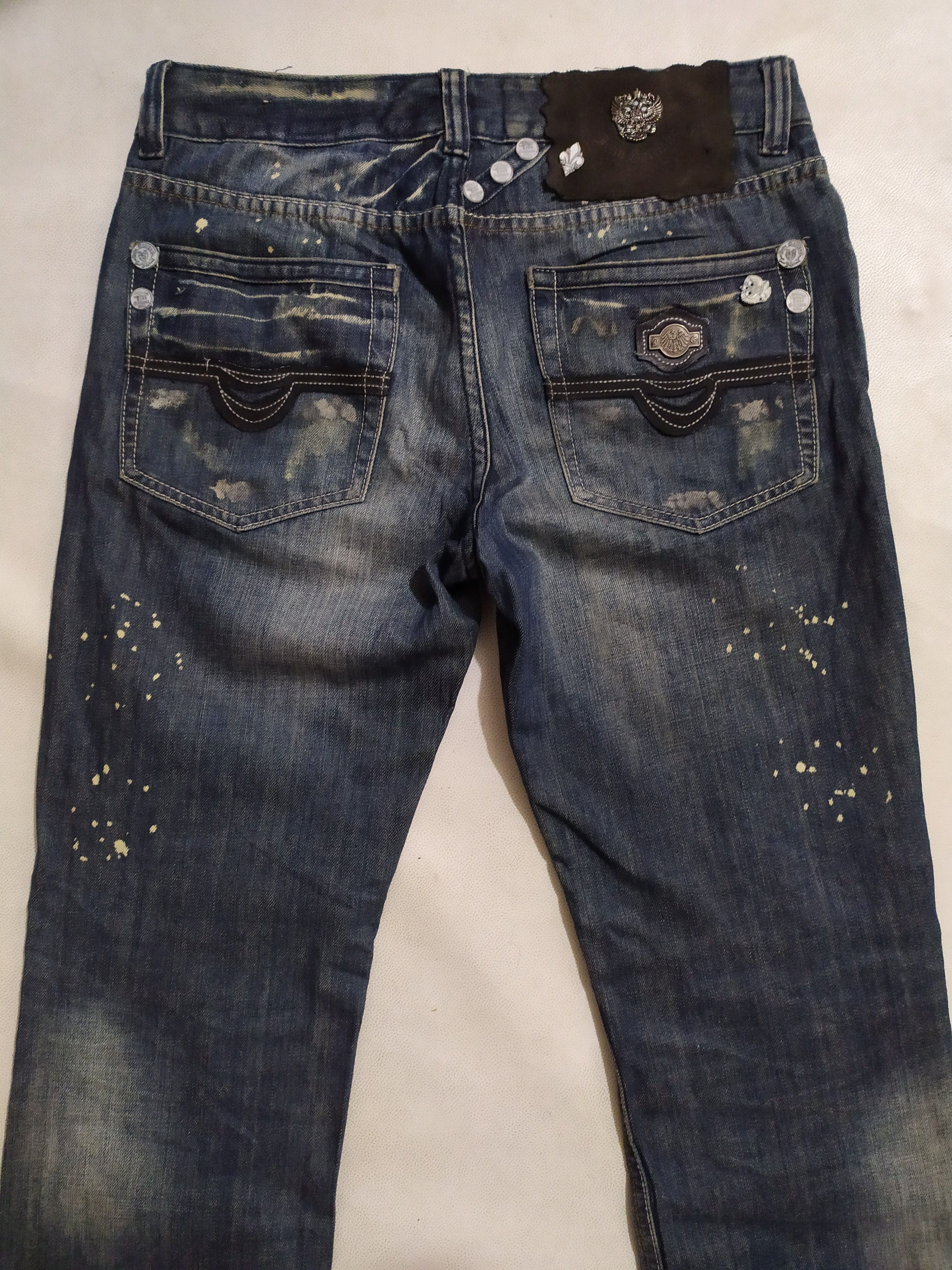 John Galliano 🔥John Galliano 2008 Denim painter distressed Jeans Pants Size US 30 / EU 46 - 11 Thumbnail