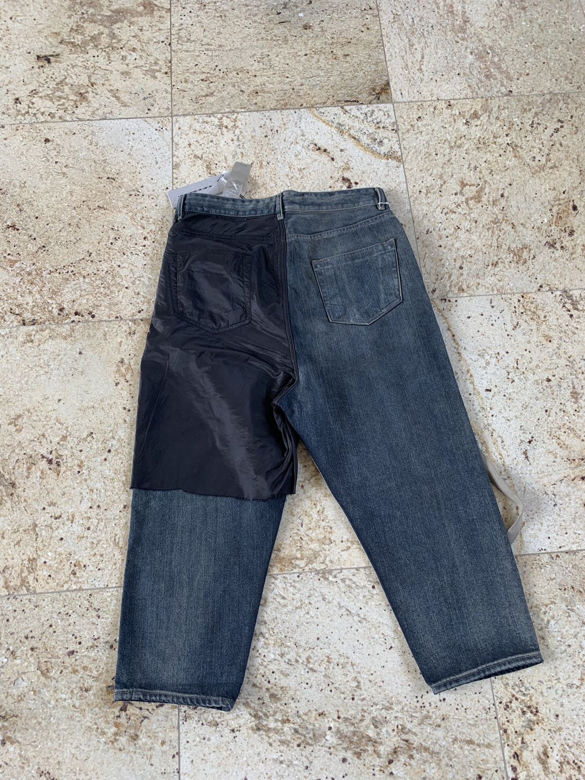 Rick Owens Drkshdw Combo Collapse Cut Denim in Hustler Black Size US 31 - 12 Thumbnail