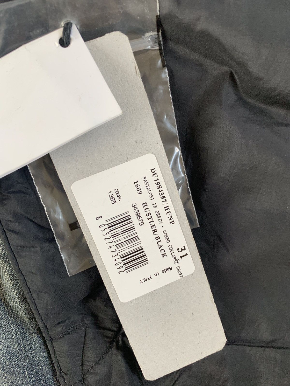 Rick Owens Drkshdw Combo Collapse Cut Denim in Hustler Black Size US 31 - 7 Thumbnail