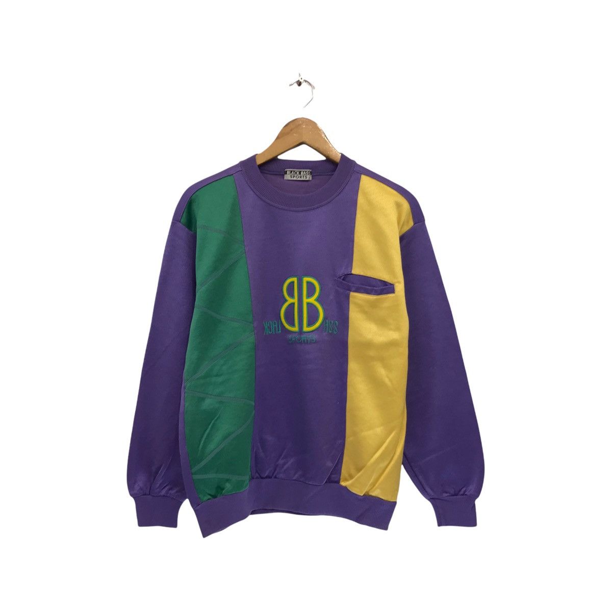 Designer × Vintage Vintage Black Bass Sweatshirt Jumper Pullover Size US M / EU 48-50 / 2 - 1 Thumbnail