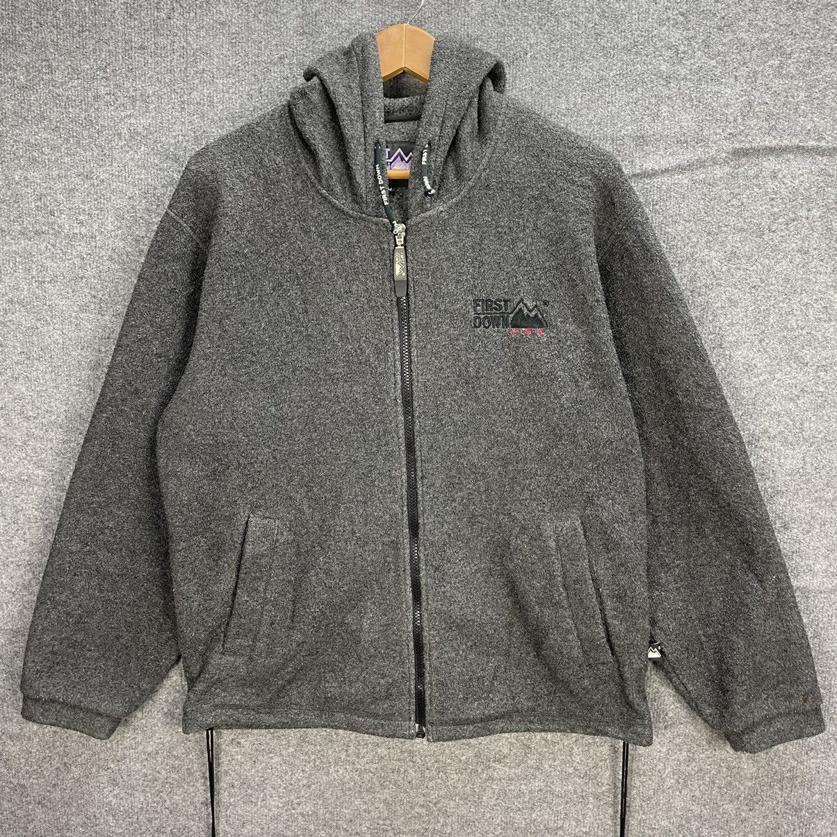 Vintage 90's FIRST DOWN Fleece Jacket Hoodie