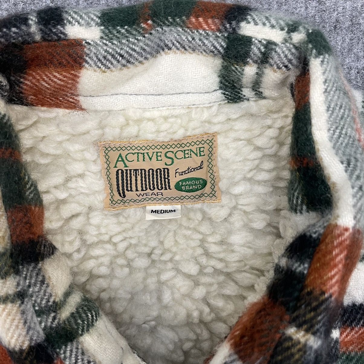 Japanese Brand × Vintage Active Scene Vintage Sherpa Lined Flannel Size US M / EU 48-50 / 2 - 2 Thumbnail