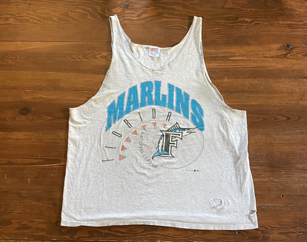 Hanes × MLB × Vintage Vintage ‘93 Florida Marlins Distressed Single Stitch Tank Size US XXL / EU 58 / 5 - 1 Thumbnail