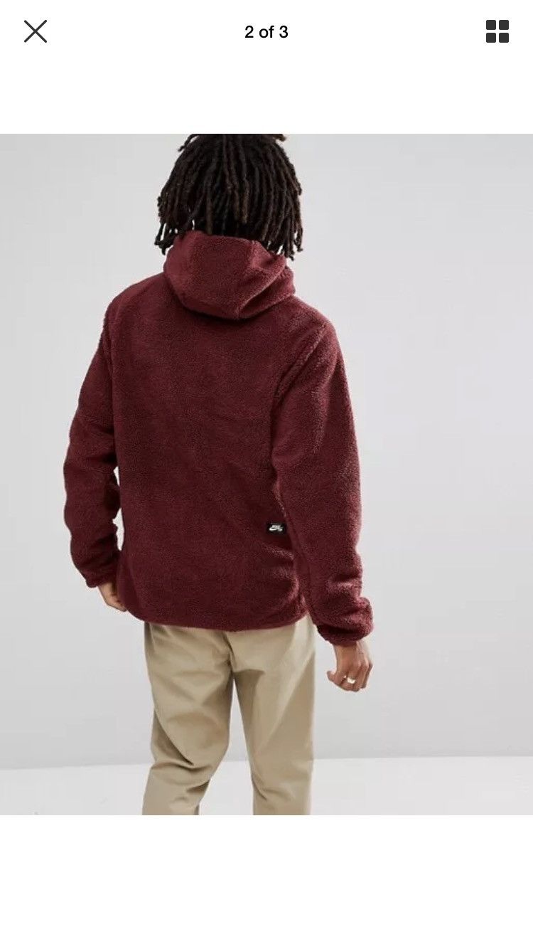 Nike sb burgundy hoodie best sale