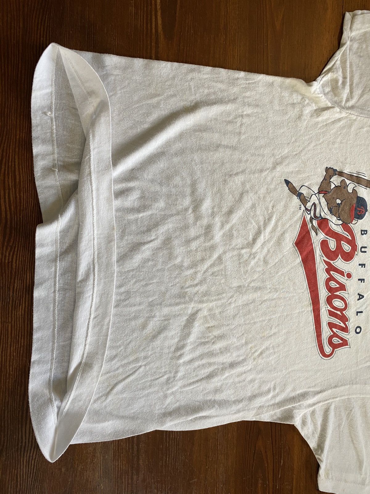 Vintage Vintage 80’s Buffalo Bisons MILB Baseball Single Stitch Tee Size US M / EU 48-50 / 2 - 14 Thumbnail