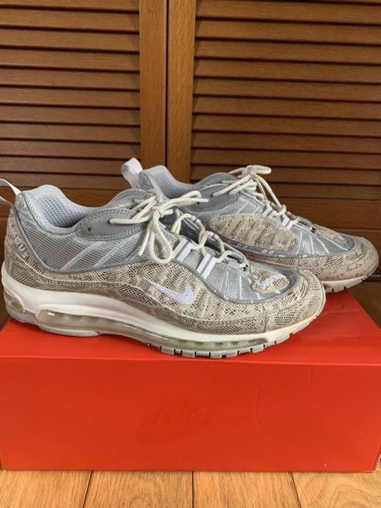 image of Nike x Supreme Air Max 98 Snakeskin 2016 Shoes in Supreme Snakeskin, Men's (Size 9.5)