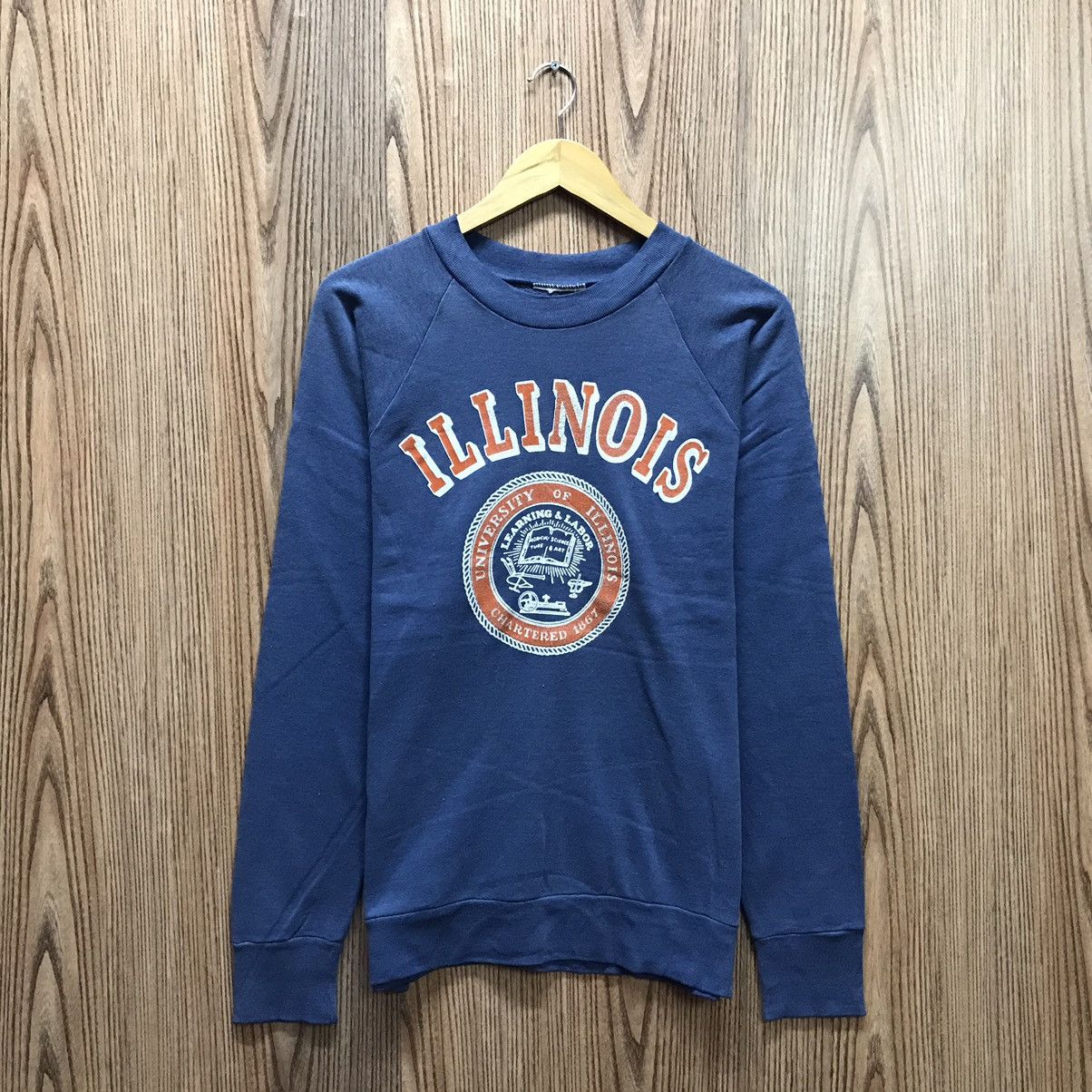 Vintage Vintage University Of Illinois Sweatshirt American College Size US M / EU 48-50 / 2 - 1 Thumbnail