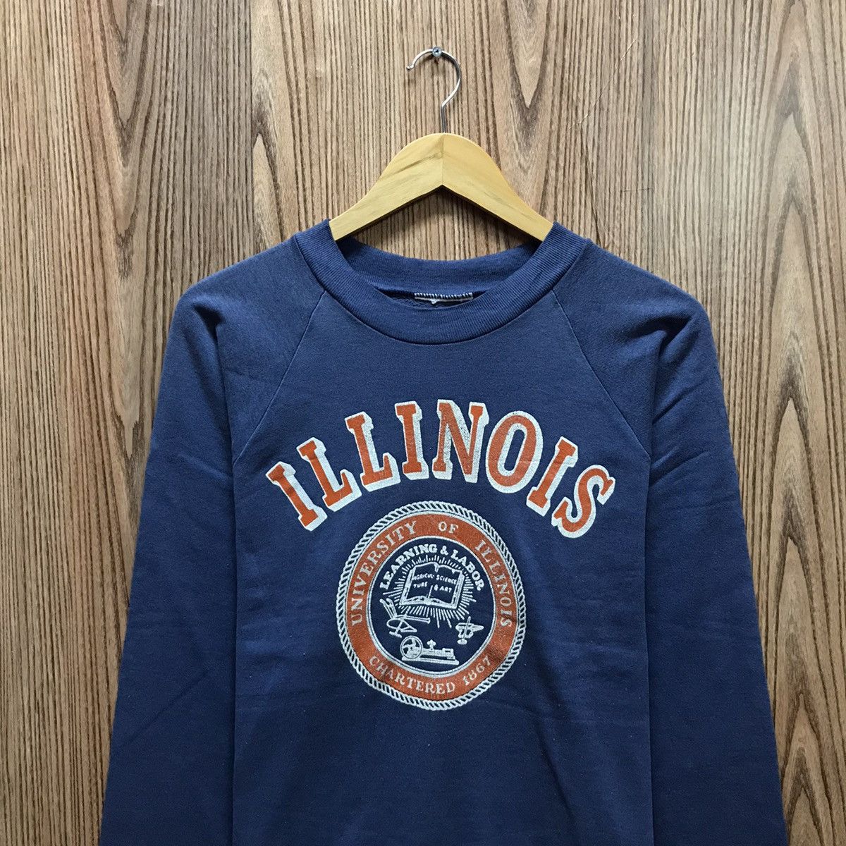 Vintage Vintage University Of Illinois Sweatshirt American College Size US M / EU 48-50 / 2 - 2 Thumbnail