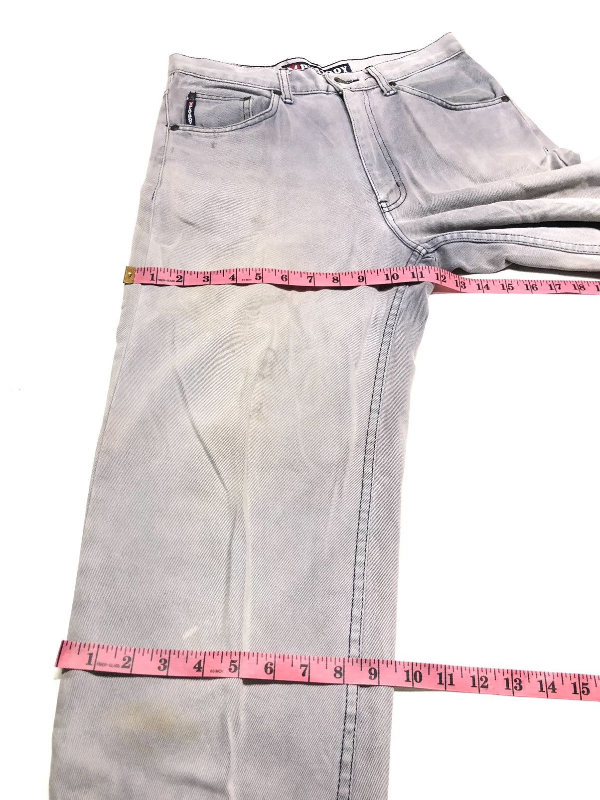 Playboy × Vintage VINTAGE PLAY BOY BLUE JEANS LIGHT WASH DENIM Size US 29 - 12 Thumbnail