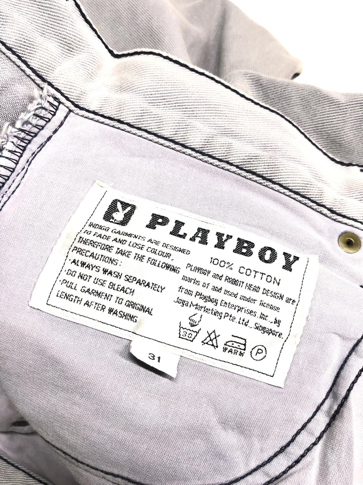 Playboy × Vintage VINTAGE PLAY BOY BLUE JEANS LIGHT WASH DENIM Size US 29 - 10 Thumbnail