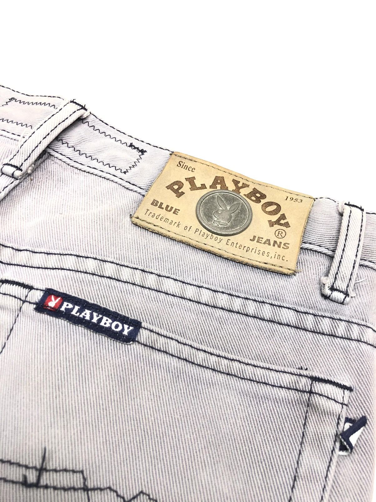 Playboy × Vintage VINTAGE PLAY BOY BLUE JEANS LIGHT WASH DENIM Size US 29 - 3 Thumbnail
