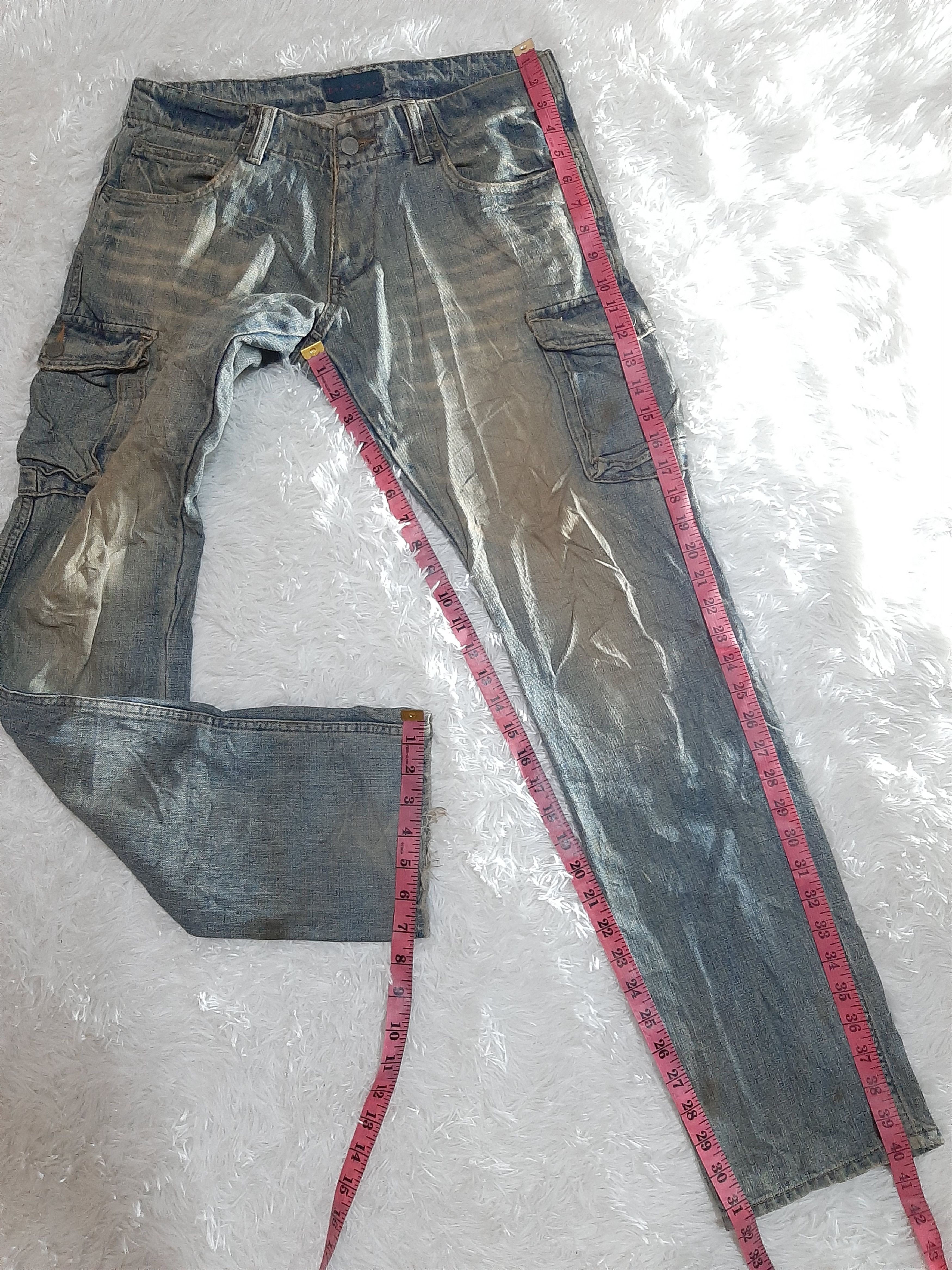 Japanese Brand × RAGEBLUE RUSTY RAGE BLUE DISTRESSED CARGO DENIM.. Size US 32 / EU 48 - 10 Thumbnail