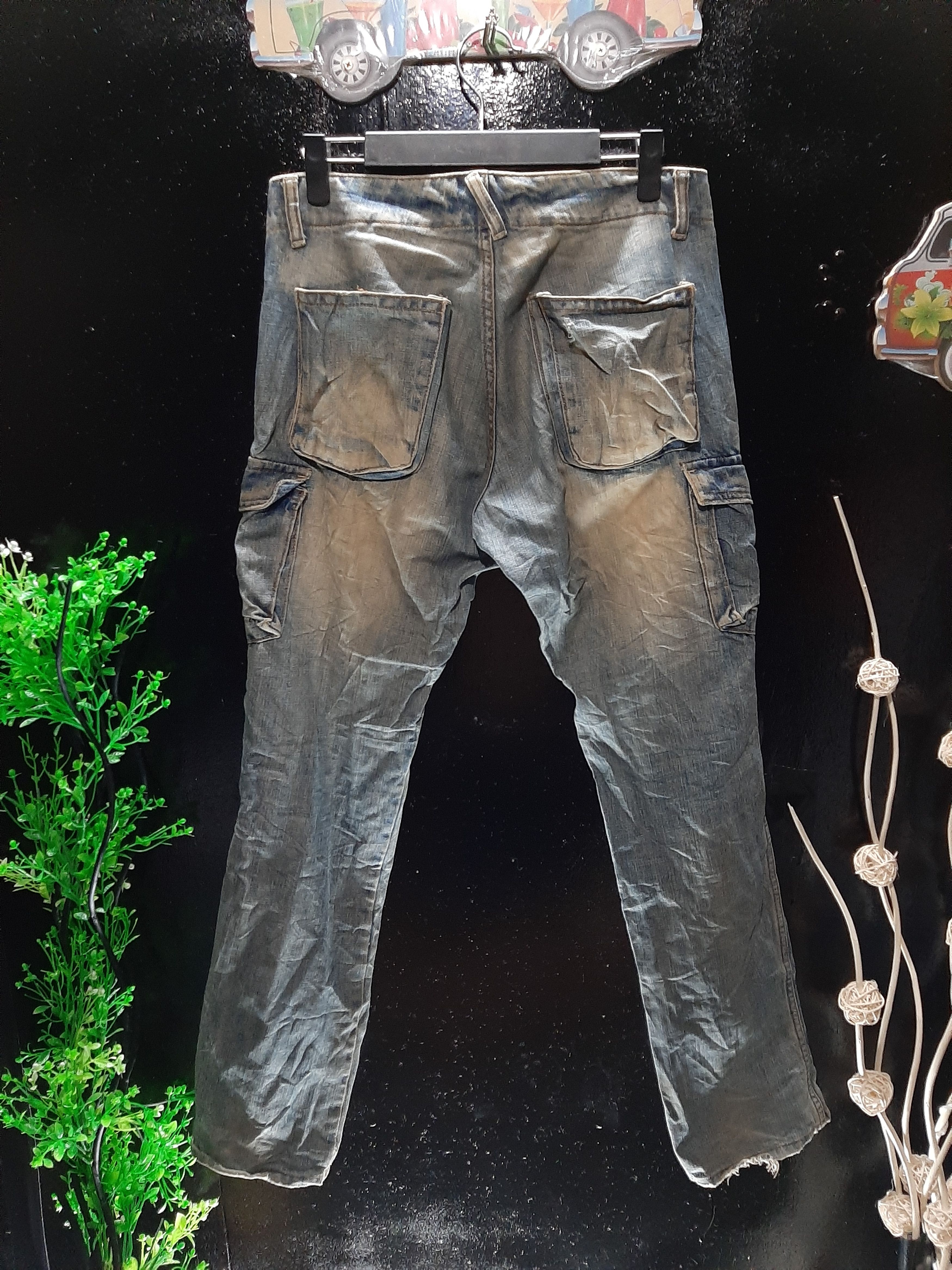 Japanese Brand × RAGEBLUE RUSTY RAGE BLUE DISTRESSED CARGO DENIM.. Size US 32 / EU 48 - 7 Thumbnail