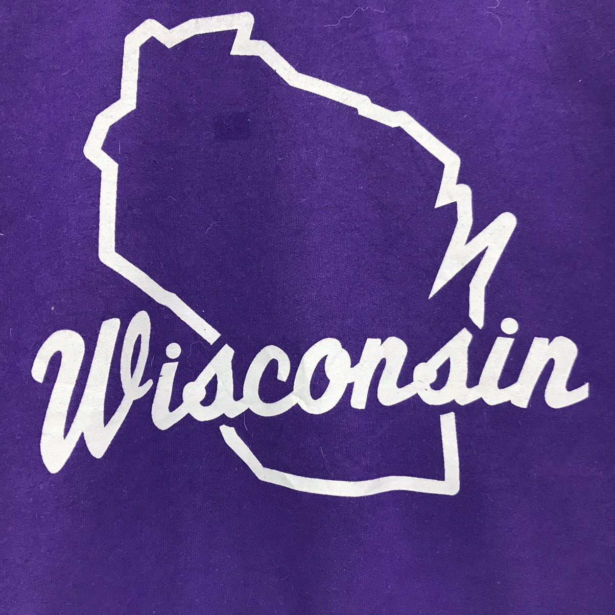 Gildan × Vintage Vintage Wisconsin Sweatshirt Big Logo Wisconsin Size US L / EU 52-54 / 3 - 3 Thumbnail