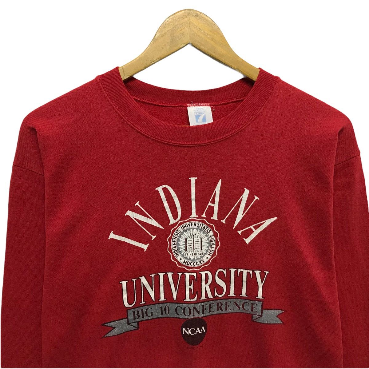 Logo 7 Vintage Indiana State University Sweatshirt Croptop Jumper Size US M / EU 48-50 / 2 - 2 Thumbnail